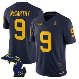 ✅Mens Kids Youths J.J. McCarthy Vapor Navy Stitched Jersey
